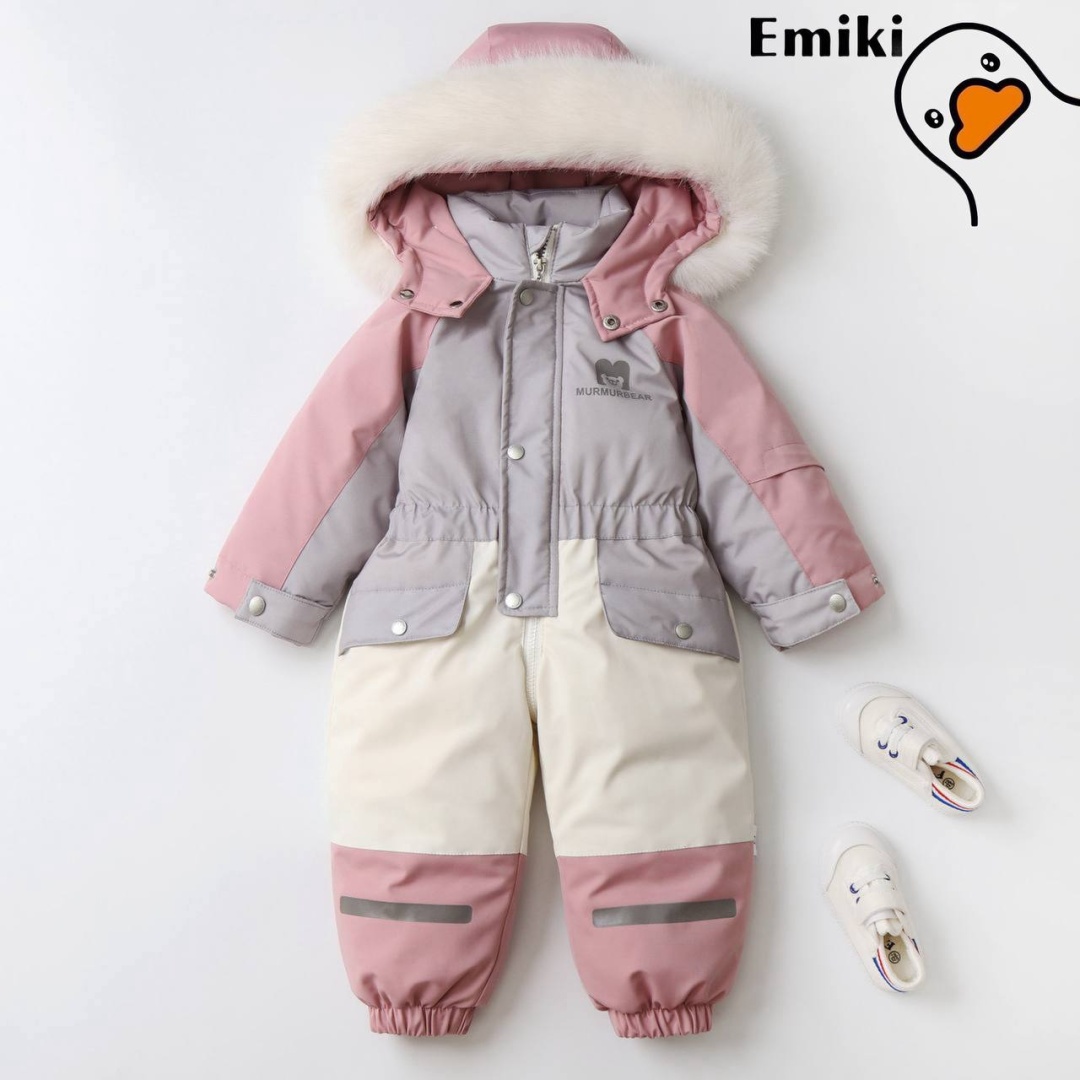 Комбинезон-трансформер Emiki серый, бежевый, розовый