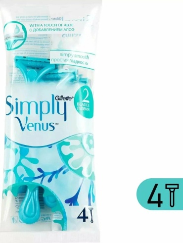 Venus GIL VENUS 2Бритвы однораз д/жен 4 шт бритвенный станок 4 шт