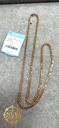 585 ЗОЛОТОЙ NUR GOLD-BGL - 3042 длина 50 см, вес 3.98 г золото, плетение тройной ромб