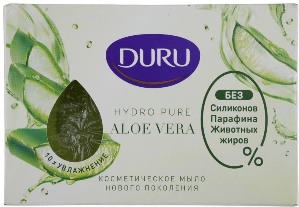 Кусковое мыло туалетное DURU Hydro pure Алоэ вера 1 шт