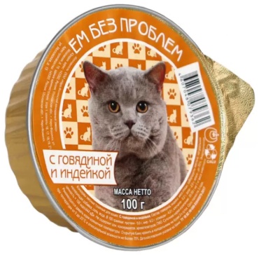 Ем без проблем паштет говядина, индейка 100 г 1 шт