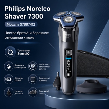 Электробритва Philips Norelco Shaver 7300 S7887/92 роторная