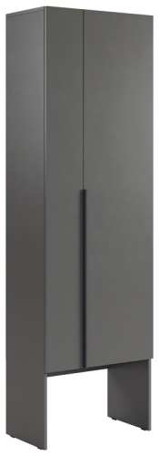 Распашной шкаф Mebelson Баско, 60x195х34.9 см, графит