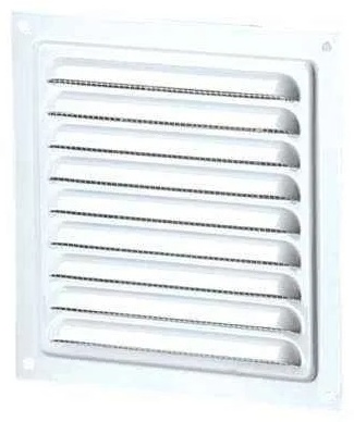 Решетка вентиляционная VENTS 125х125х15 мм, сталь с покрытием полимерной эмалью