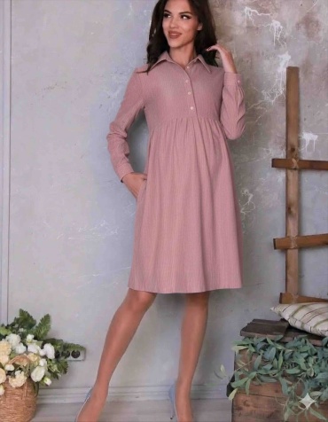 Повседневное платье, для беременных Стильный животик пудра