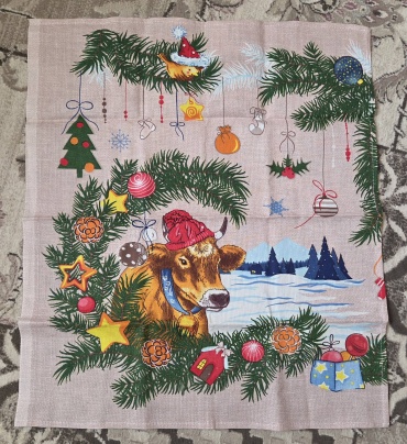 Полотенце Мой дом 63x47 см, рогожка, 1 шт,