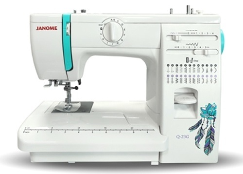 Швейная машина Janome Q23G белый, зеленый, темно-зеленый