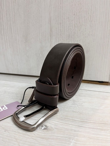 Ремень Belt Premium натуральная кожа 120 см коричневый