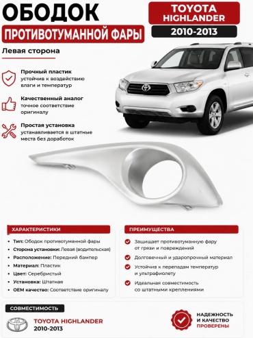 Оправа ПТФ 30344250_TYL480219L Toyota Highlander