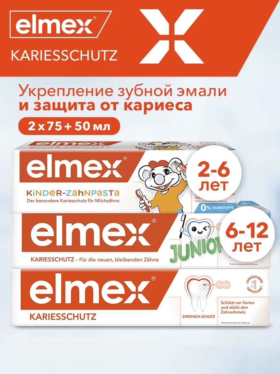 Elmex зубная паста Kariesschutz Junior 200 мл