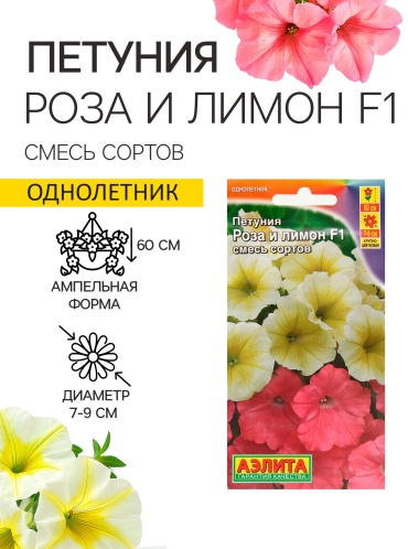 АЭЛИТА петуния Роза и лимон