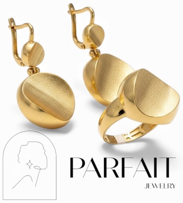 PARFAIT JEWELRY PJ_КругМат_18.5размер_2 вес 10.4 г золото, без вставок