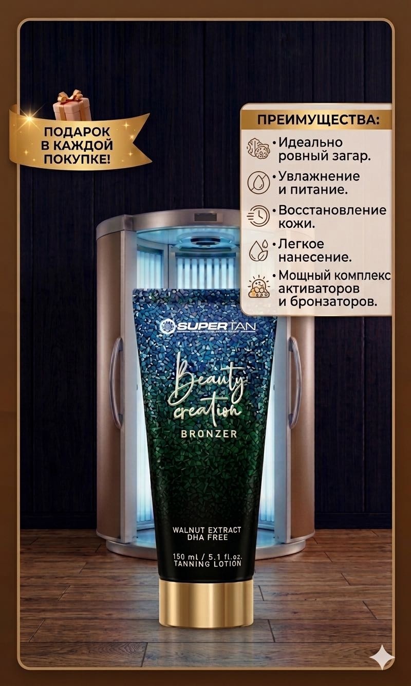 Supertan лосьон для солярия Beauty Creation Bronzer 150 мл