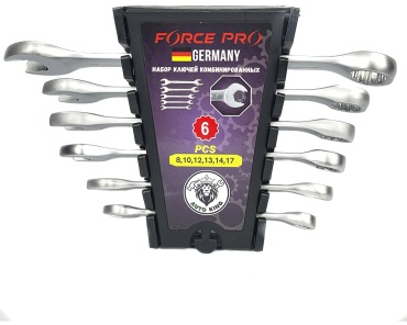 FORCE PRO набор ключей комбинированный 8-17 мм FP 6 pcs, 6 шт