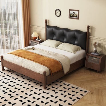 Кровать Den store Verona 623 black-1.8 двуспальная, 180x200 см (с матрасом, без подъёмного механизма) темно-коричневый, черный