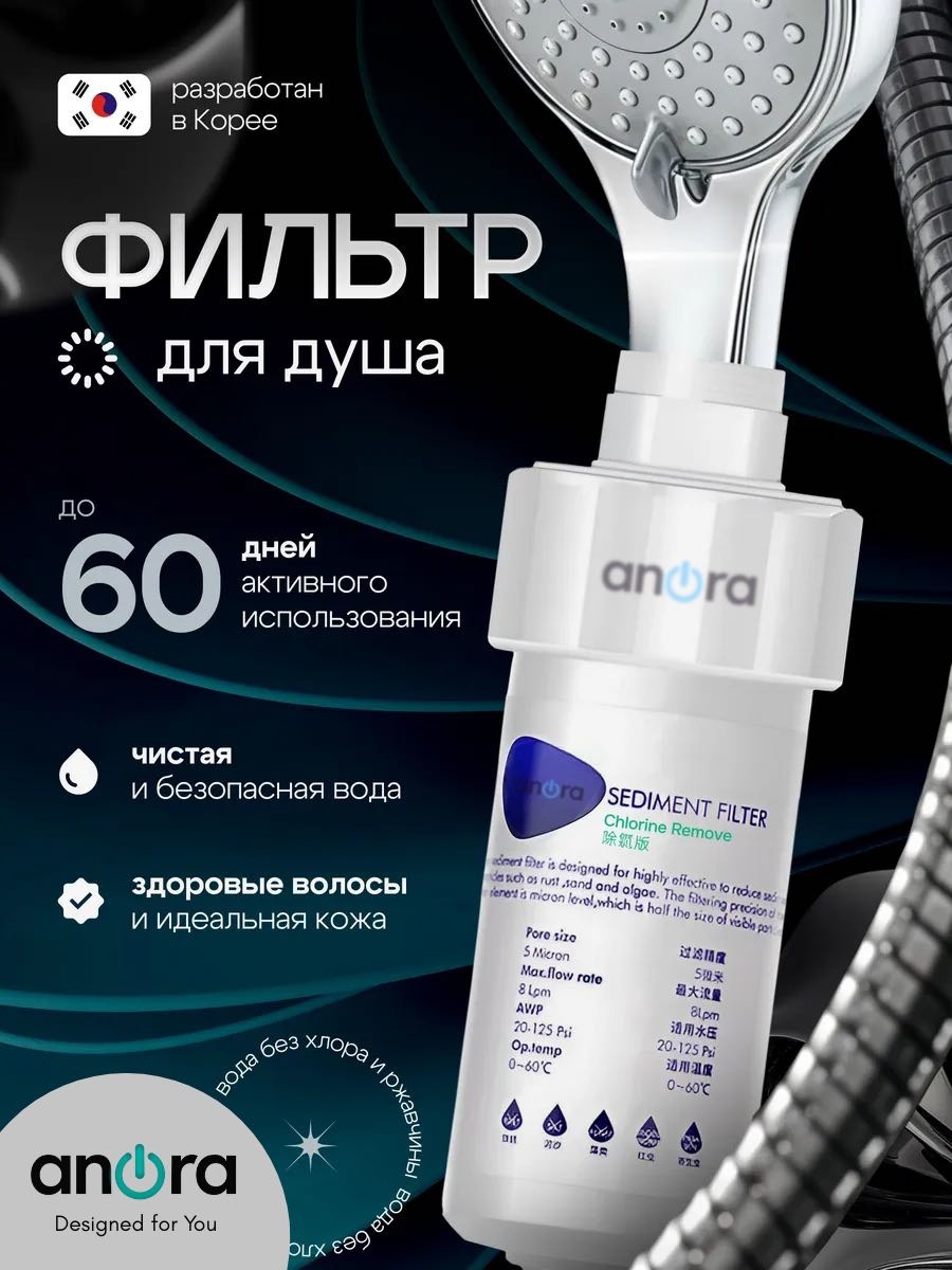 Фильтр для душа ANORA Фильтр для душа (без аромата) AN-2534
