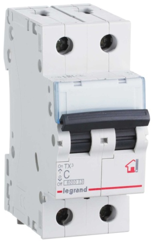 Legrand автоматический выключатель 2P 16 A, 6 кА, 400 В