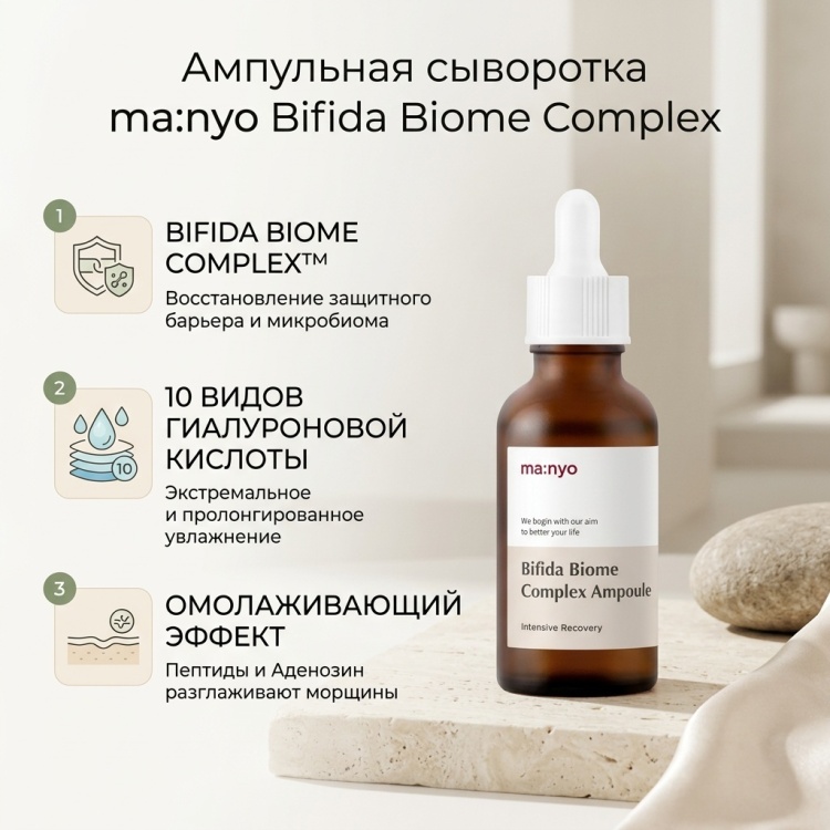 MANYO ампульная сыворотка Bifida Biome Complex для лица 30 мл