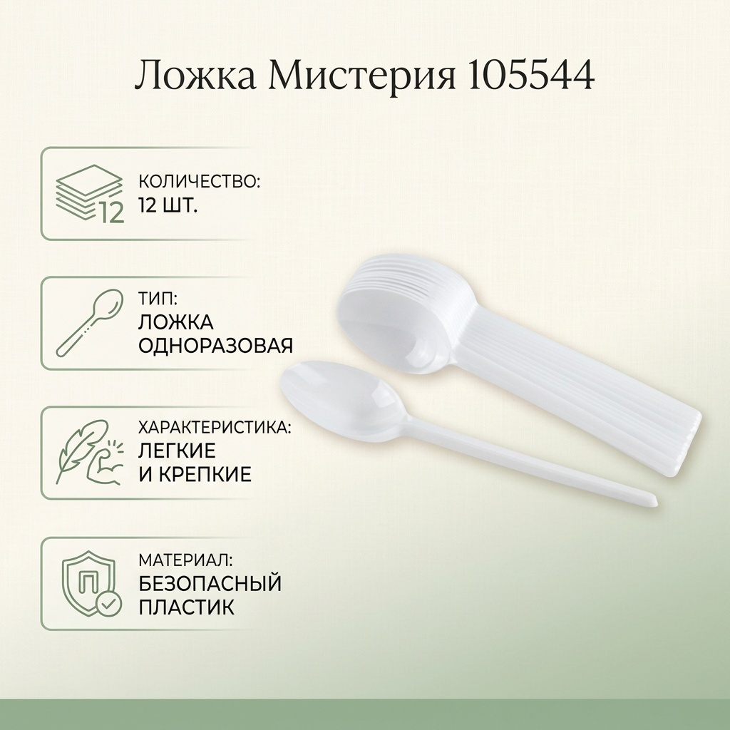 Мистерия ложка 105544 белый 12 шт