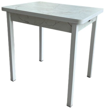 Обеденный стол stulshop Бабочка 2, 80х60x77 см, ЛДСП, белый