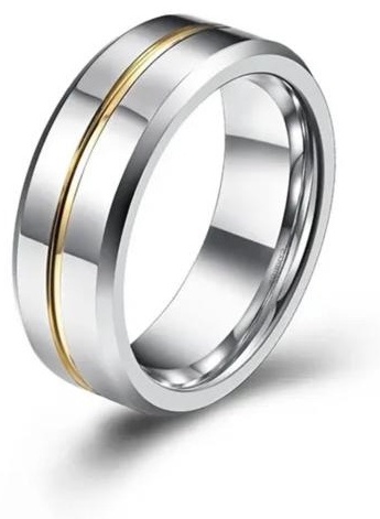 Кольцо CREO jewelry KF-183/3 размер 21 вольфрам, без вставок, золотистый, серебристый