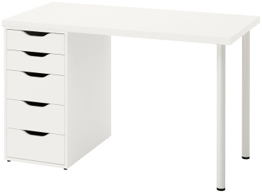 Стол компьютерный IKEA ЛАГКАПТЕН АЛЕКС, 120х60x73 см, белый