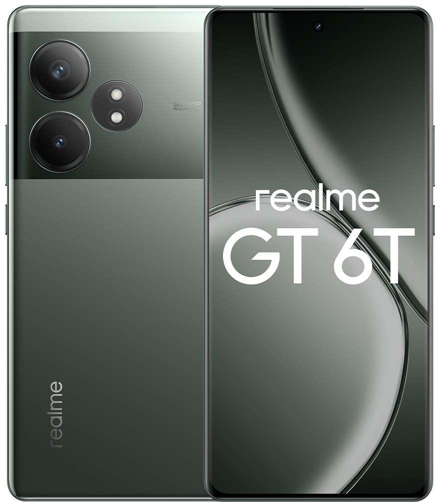 Смартфон Realme GT 6T 12 ГБ/256 ГБ зеленый