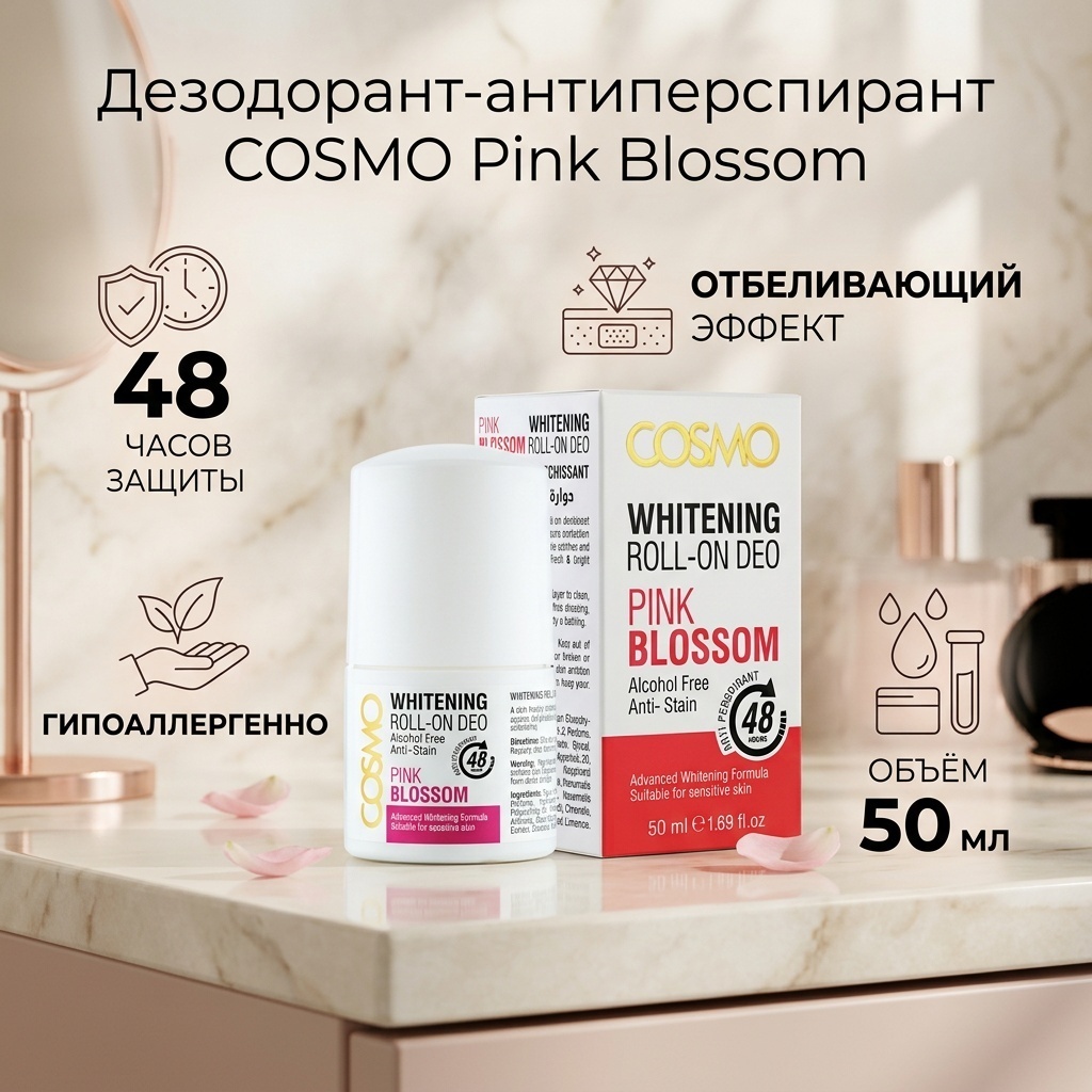 Cosmo Pink Blossom дезодорант-антиперспирант для женщин 50 мл