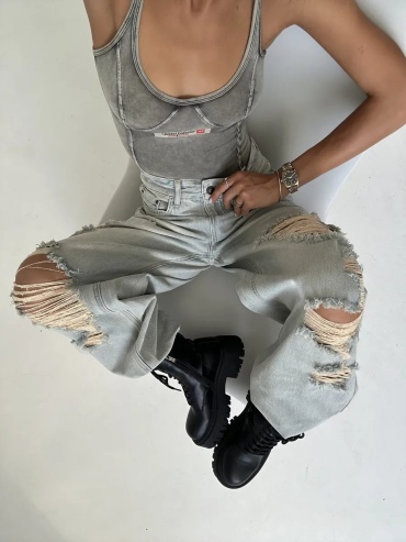 Джинсы бананы JC Brand голубой