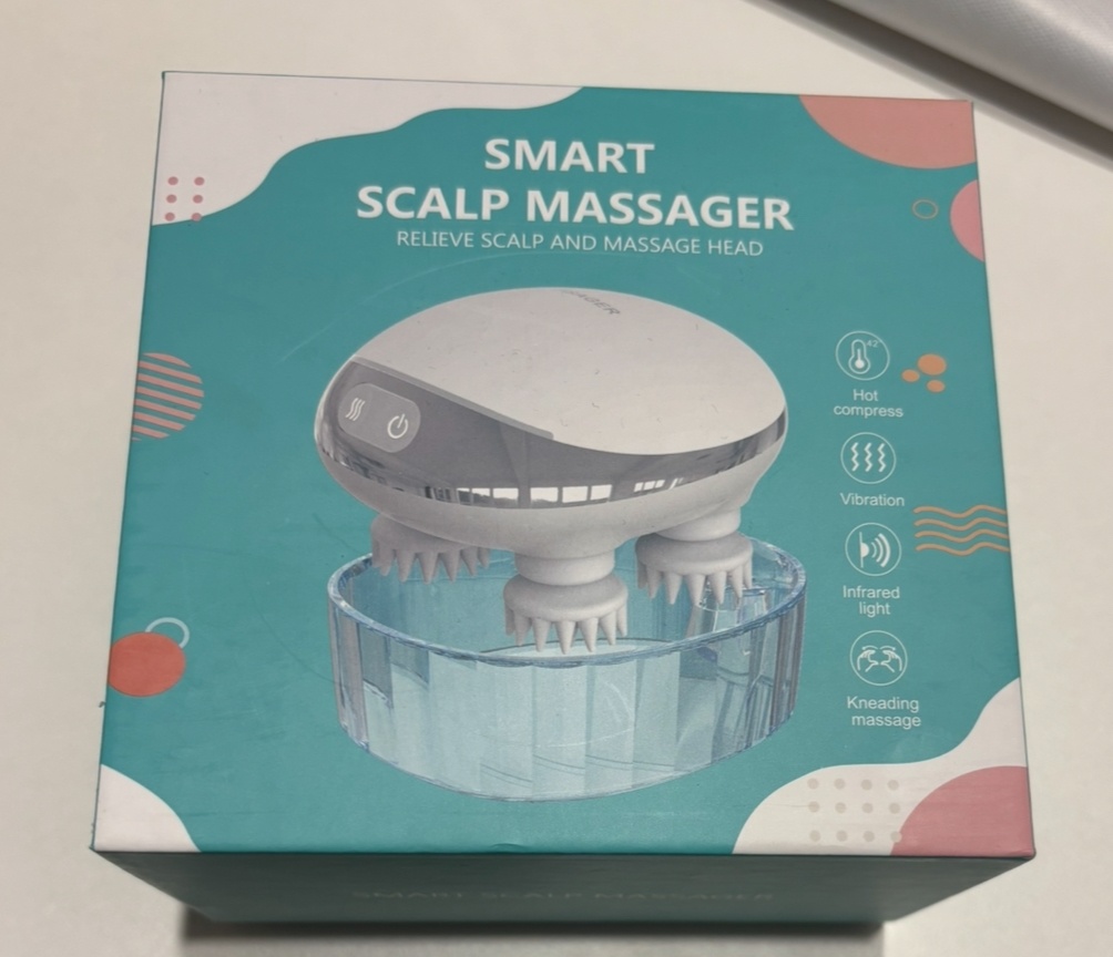 Массажер Smart skalp massager ручной 3D-массаж, акупунктурный, надавливающий, разогревающий, инфракрасный прогрев