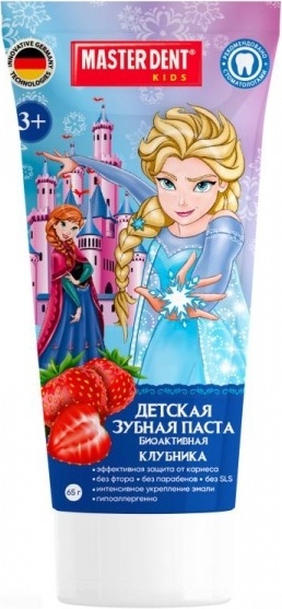 Master Dent зубная паста Холодное сердце клубника 65 г
