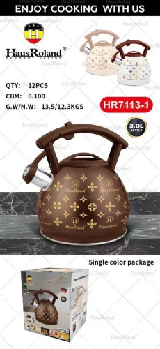 Чайник Haus Roland HR-7113-1 3 л, нержавеющая сталь