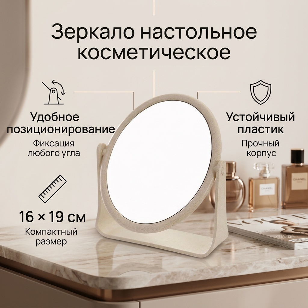Зеркало настольное косметическое PH_zerkalo02 16*19