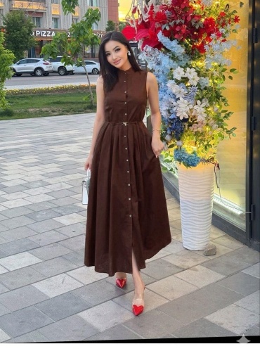 Повседневное платье AMOLLYA коричневый