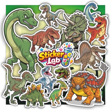 Лист Sticker Lab Динозавры 14