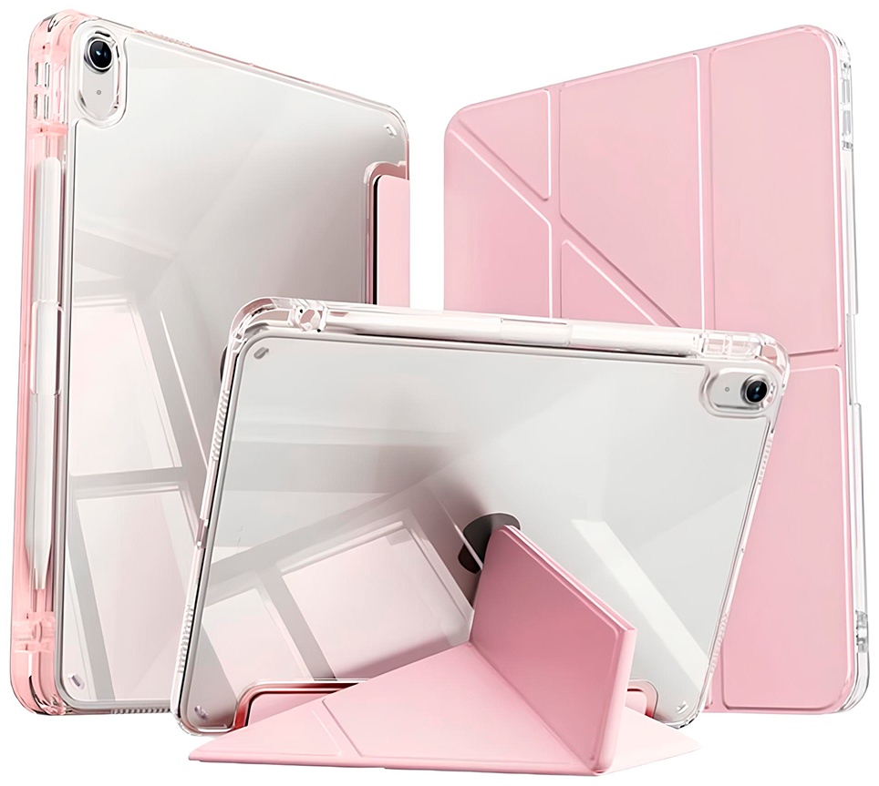 Чехол для Apple iPad 11 A16 (2025), iPad (2022) 10.9 дюйм прозрачный, розовый