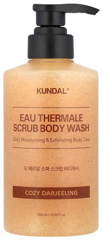 Kundal EAU Thermale Scrub, гель для душа, Cosy Darjeeling, 500 мл гель 500 мл