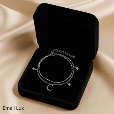 Emeli lux 36899 длина 20 см, вес 2 г сплав покрытый серебром 925, плетение венецианское