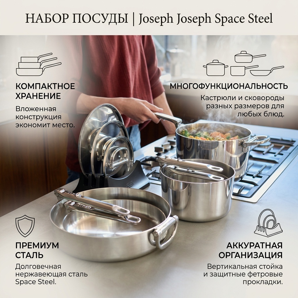 Смешанный набор Joseph Joseph Space Steel Joseph joseph 5 в 1