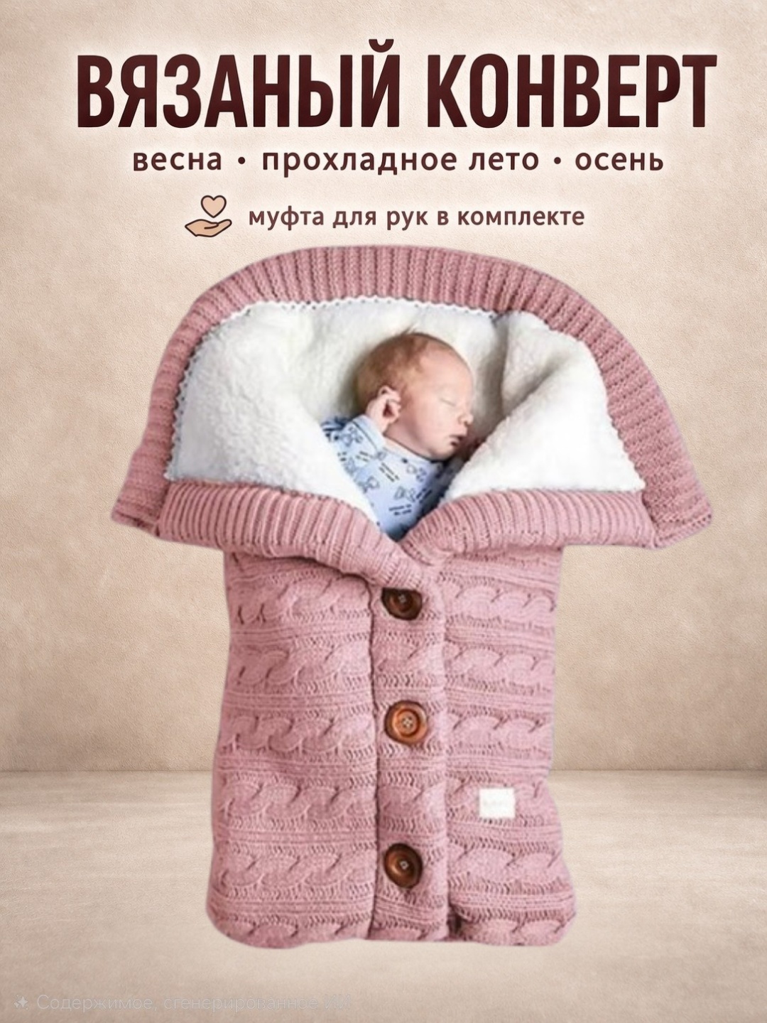 Конверт-мешок BELORA розовый