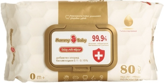 Влажные салфетки Mommy Baby Детские 80 шт