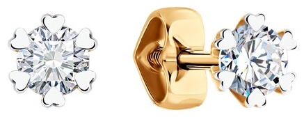 Пусеты Diamant EAR-DI-585-136272 вес 0.894 г золото, бриллиант