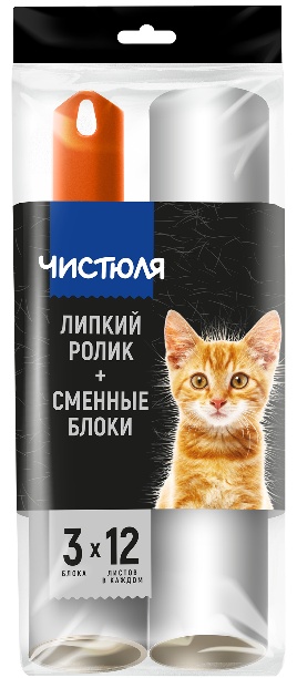 ЧИСТЮЛЯ ролик УД002Р белый
