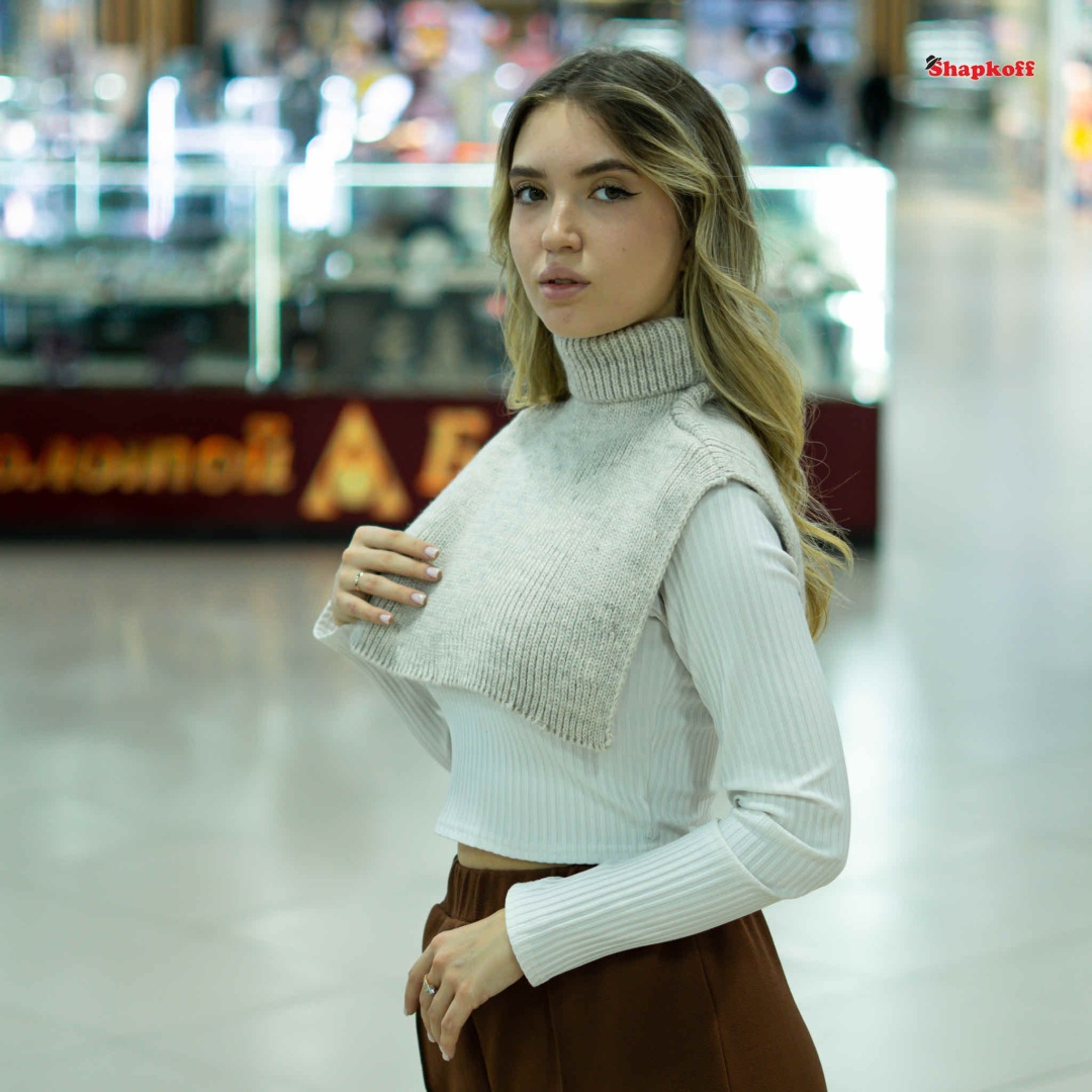 Манишка Shapkoff акрил, шерсть 25 x 35 см