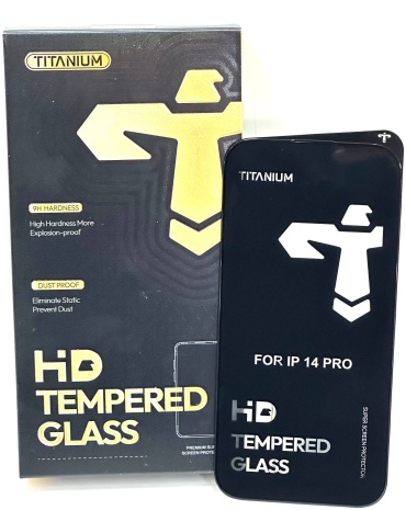 Стекло TITANIUM для Apple iPhone 14 Pro черный