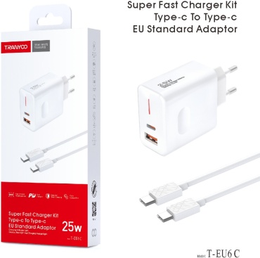 TRANYOO T-EU6 C USB Type-C, USB 25 Вт белый