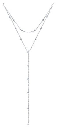 Колье Zlato 478СР94071075С1 длина 45 см вес 5.4 г серебро, фианит
