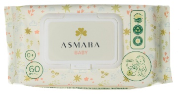 Детские влажные салфетки Asmara №60 60 шт
