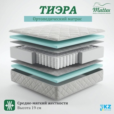Матрас Mattex Тиэра, 200x200x19 см