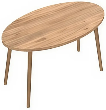 Журнальный столик ZETA Zigon, 89.5x50x41.5 см, коричневый